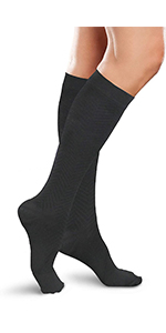 Ease Opaque Women&#39;s Moderate 20-30mmHg Compression Chevron Trouser Socks