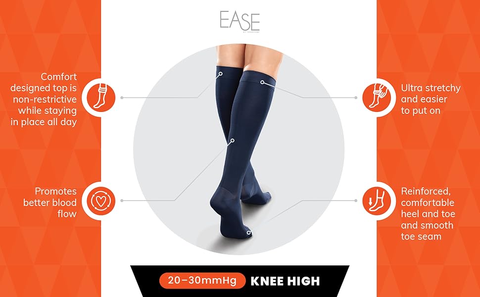 Ease Opaque Women&amp;amp;#39;s Knee High Support Stockings