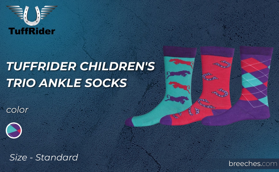 TuffRider Children''s Trio Ankle Socks