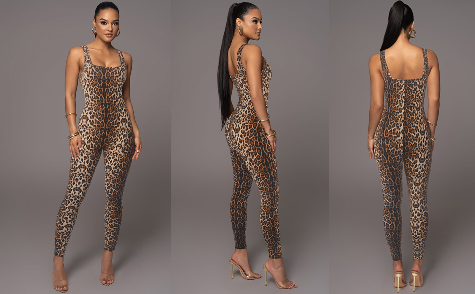 sexy leopard jumpsuit