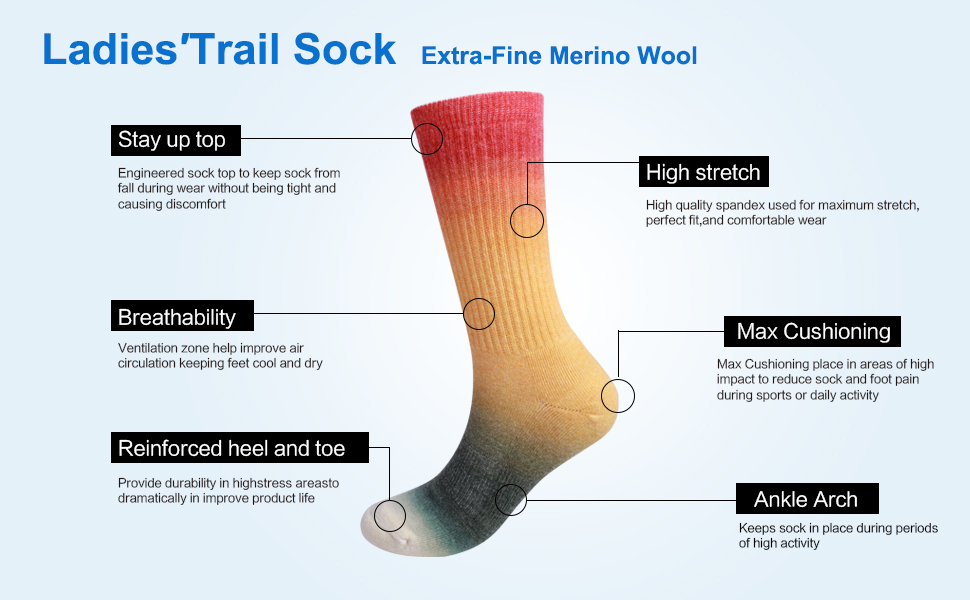 women trail socks