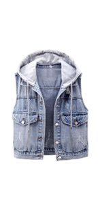 women ''s denim vest