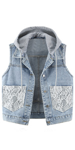 women ''s denim vest