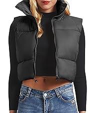 Cropped Puffer Vest