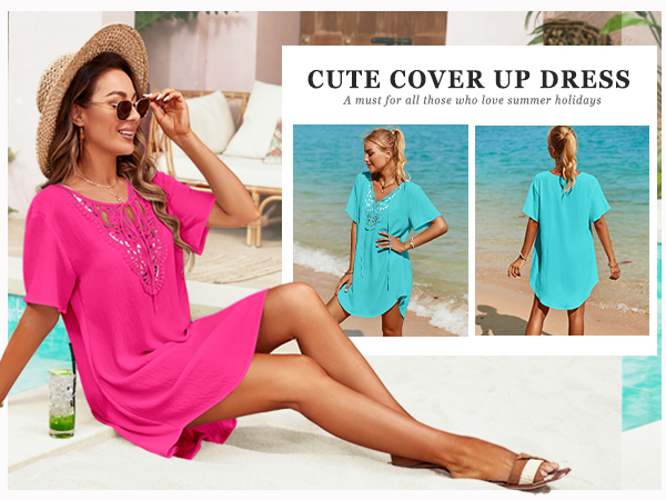 cute cover up for women beachwear