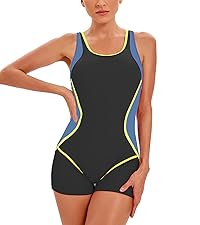 One Piece Rash Guard for Women Swimsuit Zipper Surfing Bathing Suit