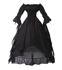 Women Medieval Costume Plus Size Gowns Gothic Punk Hippie Cosplay Clothes