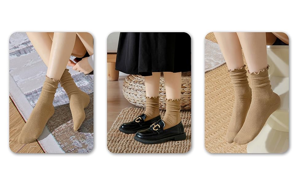 womens ruffle socks