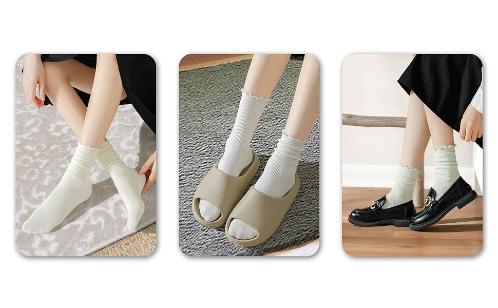 white ruffle socks