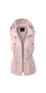 Drawstring anorak vest