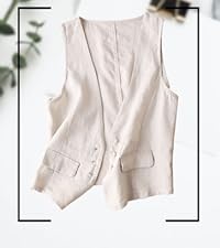 cotton linen vest