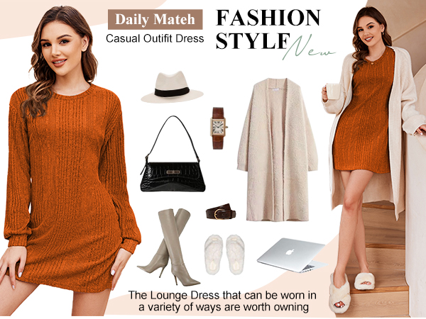 Long Sleeve Lounge Dress