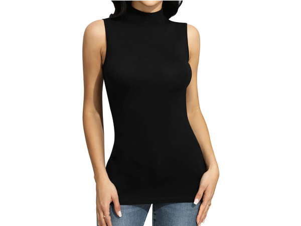 Mock Turtle Neck Sleeveless top