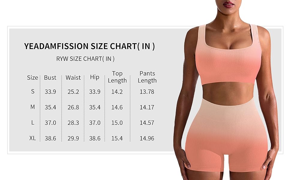 Women''s Workout Sets Ribbed Tank 2 Piece Seamless High Waist Gym Outfit Yoga Shorts Sets