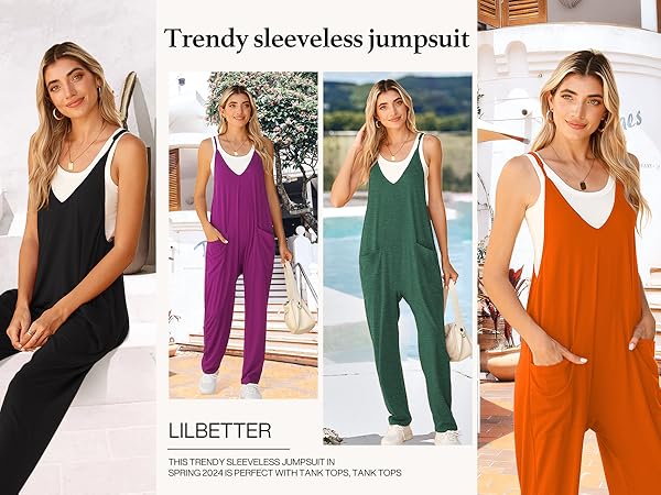 sleeveless jumpsuit