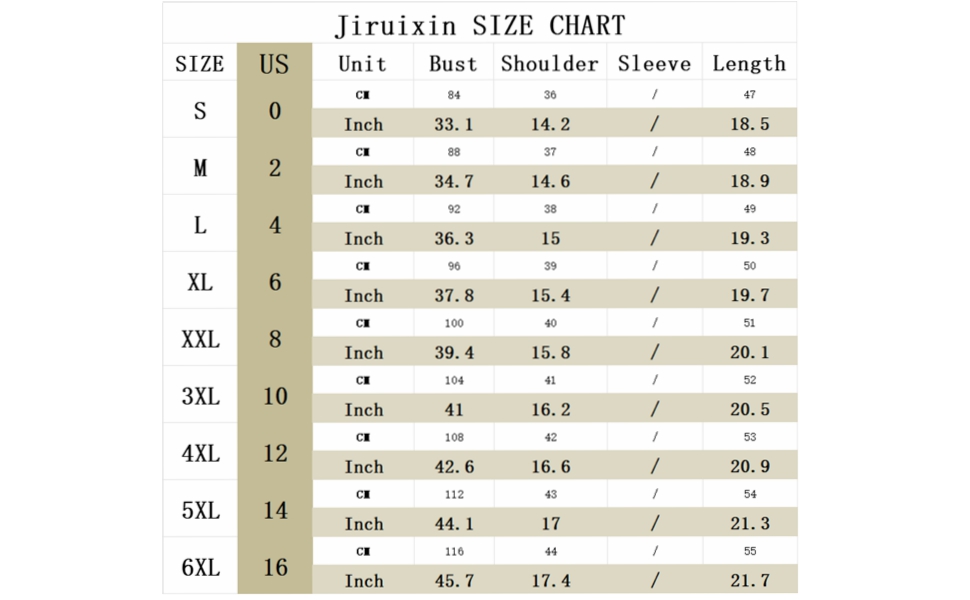 Oversized denim vest size chart