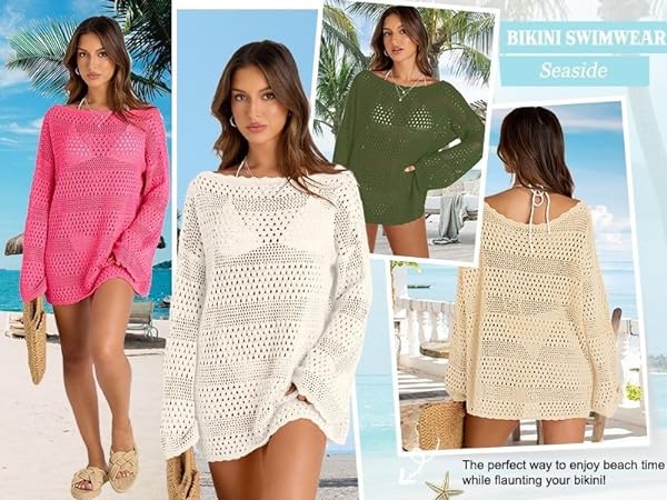 Beach Crochet Cover Ups for Women