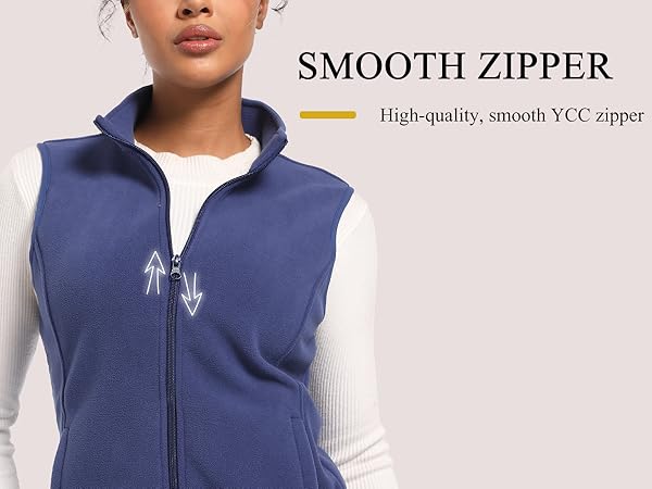 women''s fleece vest outerwear sleeveless lightweight zip jackets warm soft vests with zipper pockets