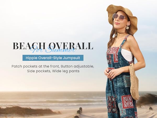 tealblue hippie overall