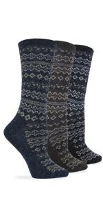 sweater pattern merino wool crew socks