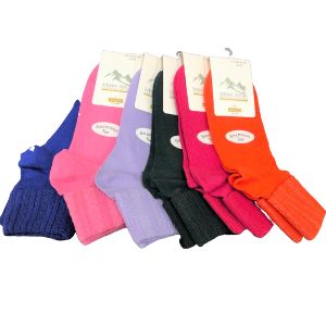 sierra socks cotton crew turn cuff single cuff