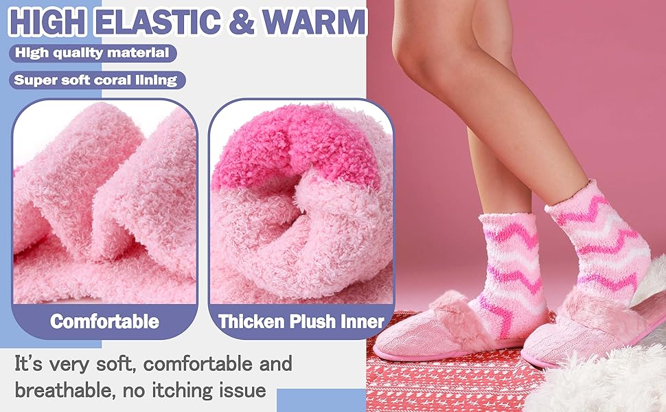 Womens Fuzzy Socks