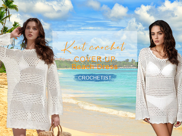  Knit Swimwear Cover Up Dress