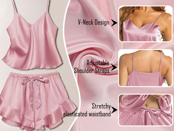 silk satin pajama set