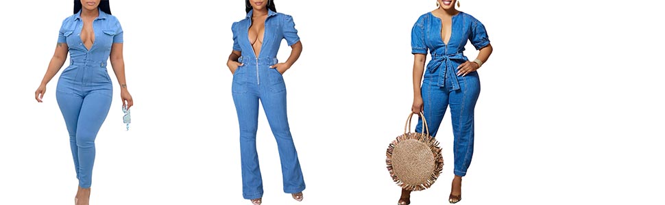 denim long jumpsuit