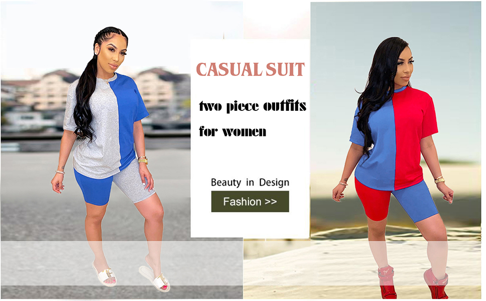 2 piece shorts set for women