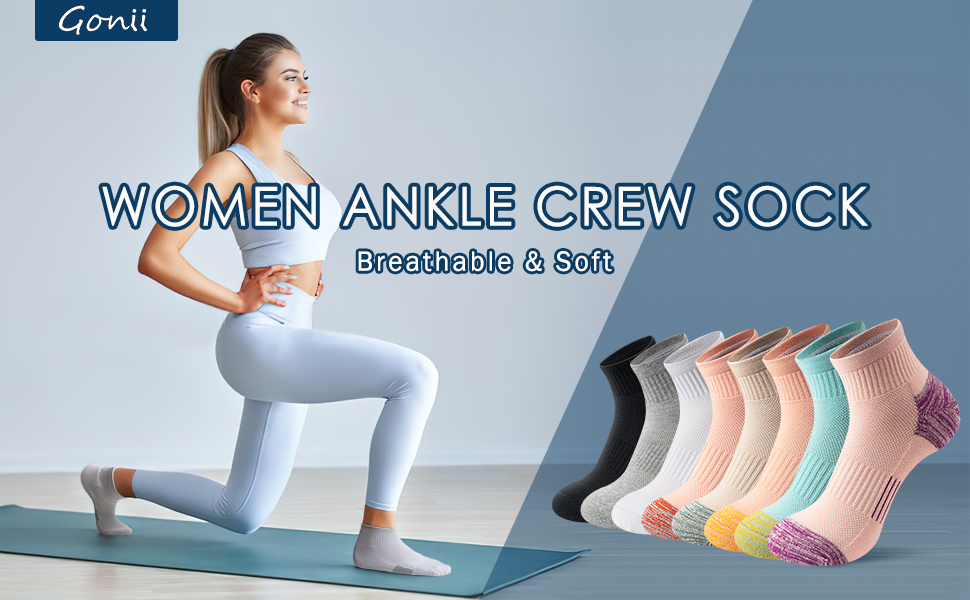 women ankle crew socks