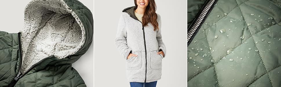 butter pile, sherpa, reversible, water resistant