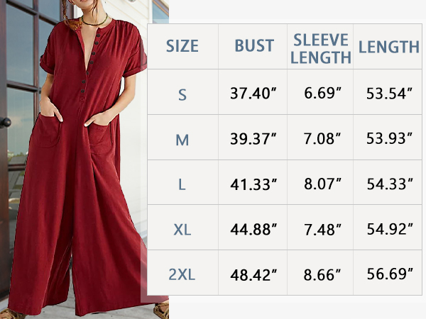 Women''s Casual V Neck Jumpsuits Short Sleeve Wide Leg Romper