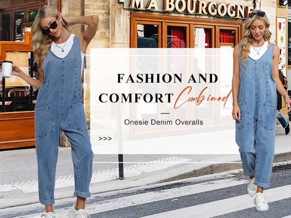 DENIM OVERALLS FOR WOMEN