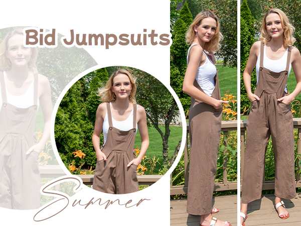 linen overalls for women