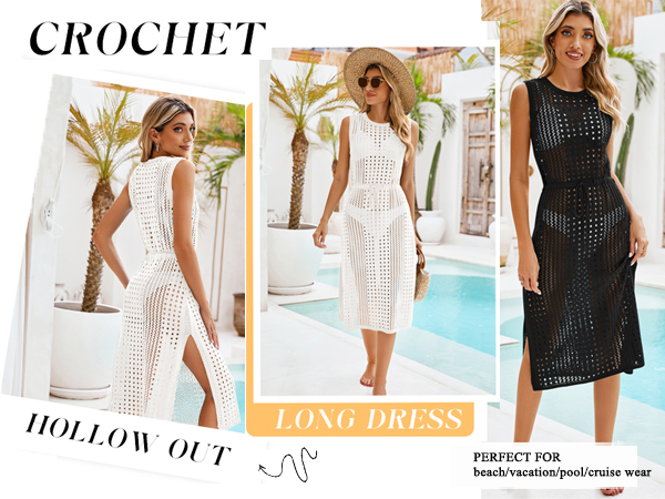 crochet cover up dress