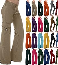 High Waisted Yoga Pants Women Bootcut Flare Wide Leg Cargo Pants