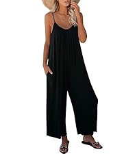 UOFOCO Women''s Casual Loose Sleeveless Jumpsuits Adjustable