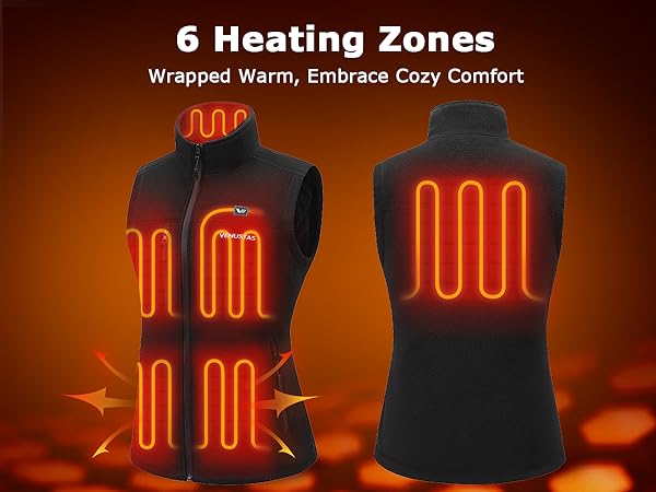 fleece heated vest women