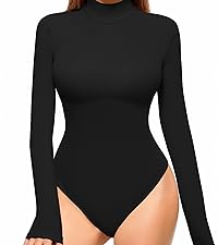 black moce turtle neck bodysuit