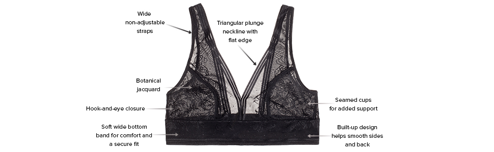 bralette, wire free bralette, full figure bralette