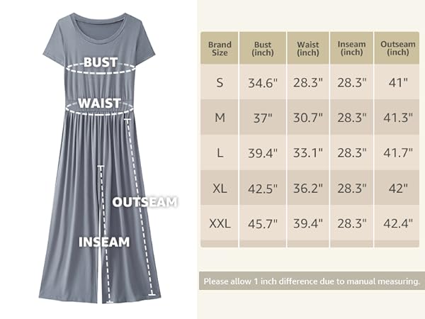 romper jumpsuits size chart