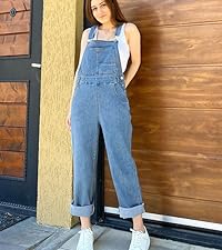 wide leg denim bibs