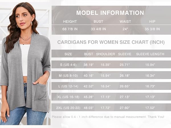 3 4 cardigan for women