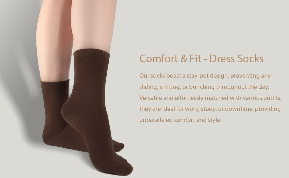 Bzoinien - Womens Thin Crew Socks