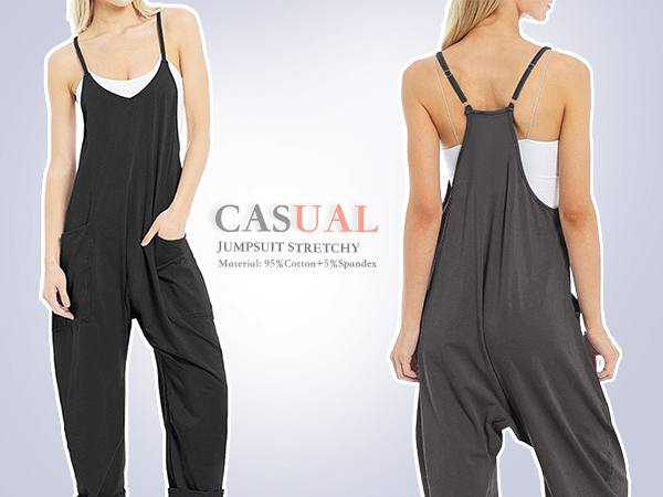 Sleeveless V Neck Jumpsuits