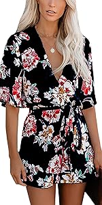 floral summer romper for women