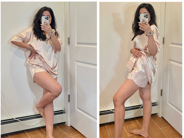 silky pjs short set