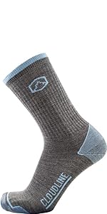 Cloudline Ultralight Merino Wool Hiking Socks Made in the USA