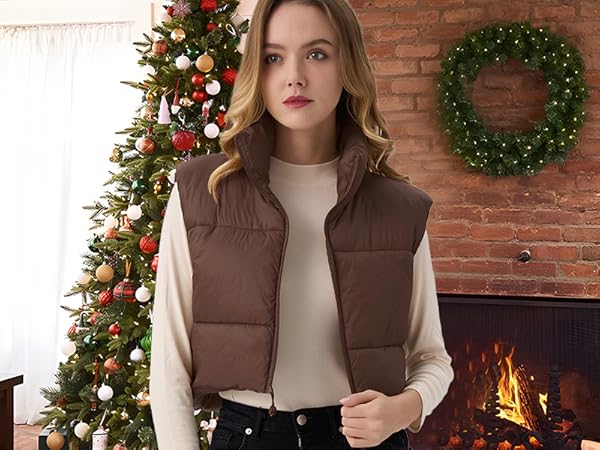 puffer vest women,cropped puffer jacket,sleeveless vest for women